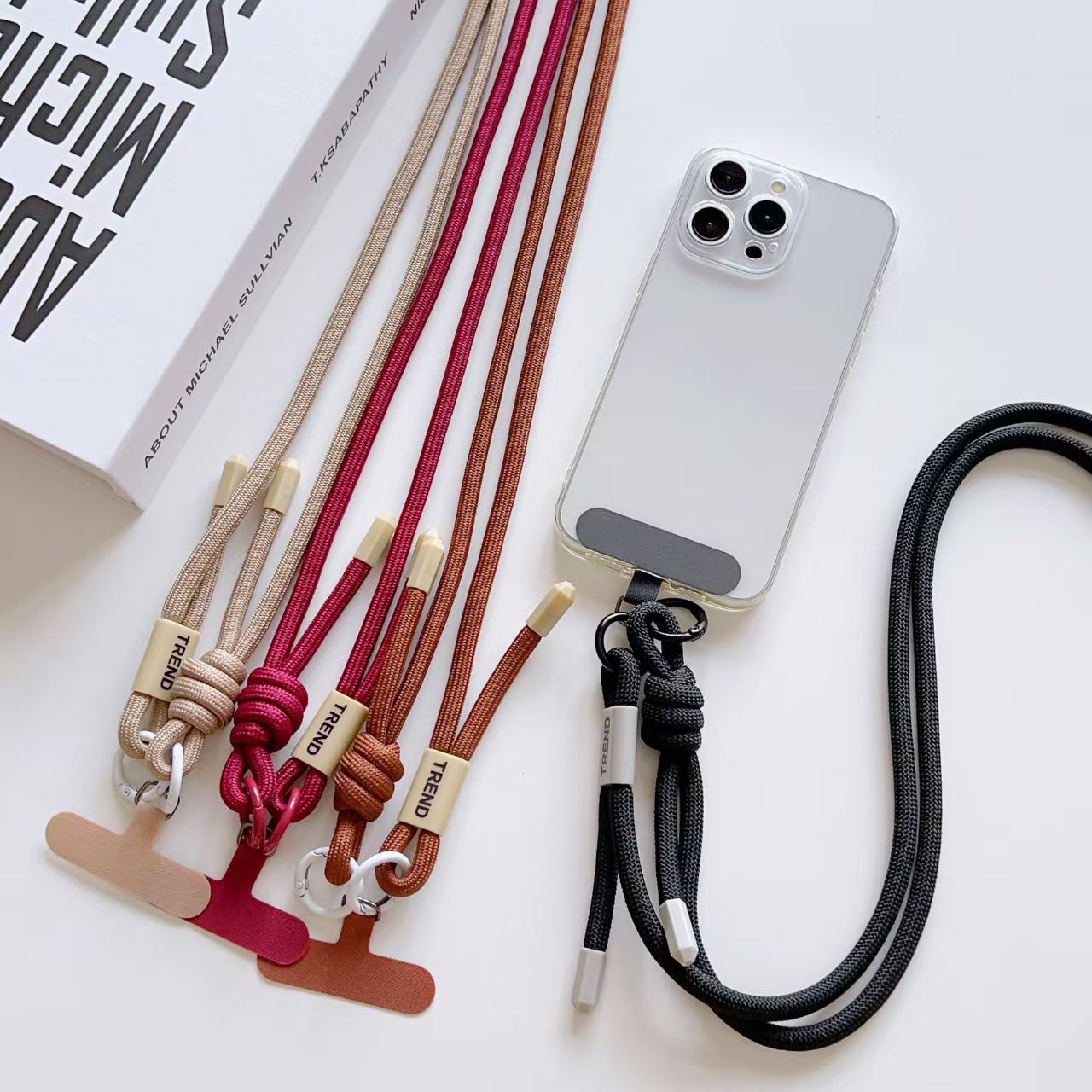 Crossbody Lanyard Neck Strap Case - Cordón ajustable antipérdida para teléfono, correa