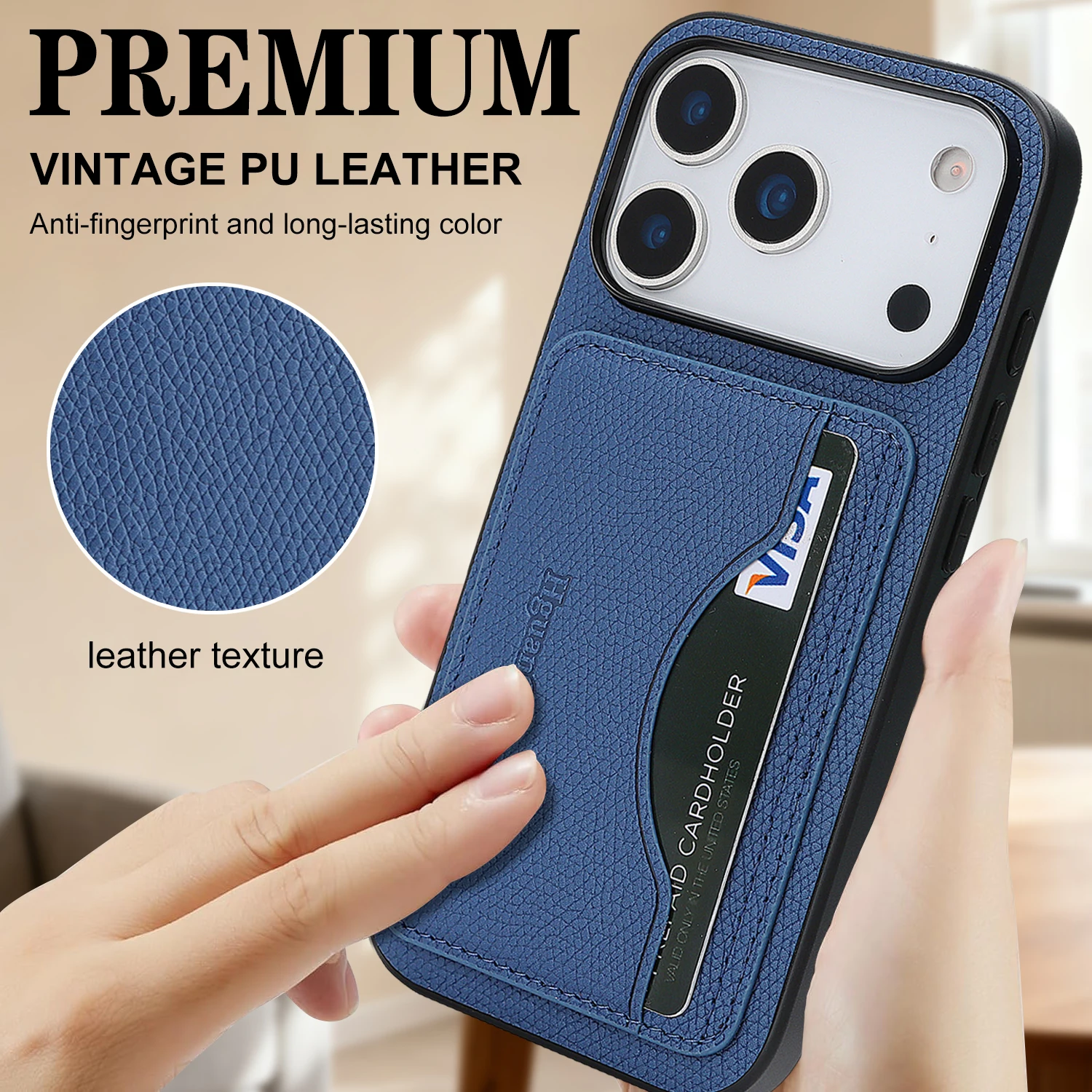 Funda de Cuero con Tarjetero y - Leather Wallet Card Holder Phone Cover reseña y precio